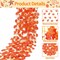 12-Pack 7.9FT Artificial Maple Leaf Garland – 30 Leaves per Garland, Autumn Fall Foliage Decorations for Home, Garden, Fireplace, Porch, Thanksgiving, Wedding, Indoor & Outdoor (Orange)